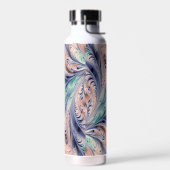 Bouteille D'eau marbrure bleue, verte et pêche (Gauche)