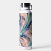 Bouteille D'eau marbrure bleue, verte et pêche (Arrière)