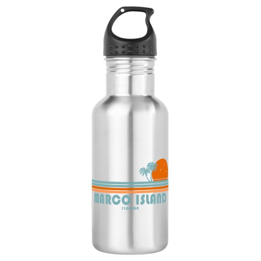 Bouteille D'eau Marco Island Floride palmiers solaires (Devant)