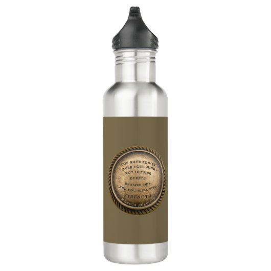 Bouteille D'eau Marcus Aurelius Citation Comment trouver la force (Droite)