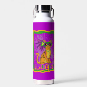 Bouteille D'eau Mardi Gras Chat