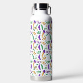 Bouteille D'eau Mardi Gras coloré à motifs (Avant)