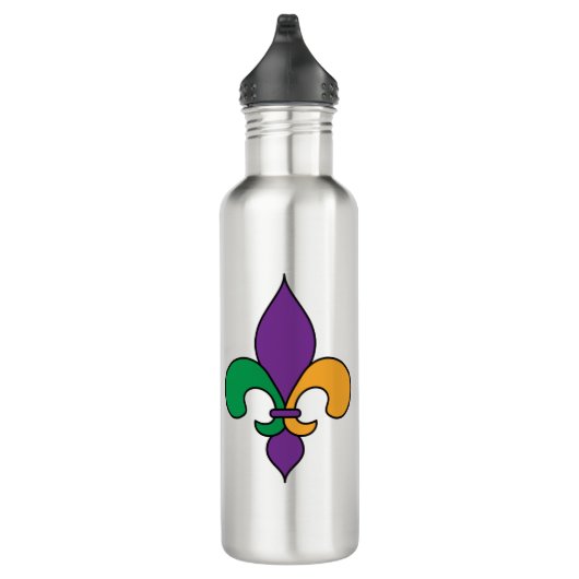 Bouteille D'eau Mardi Gras Fleur de Lis Louisiana (Droite)