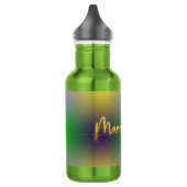 Bouteille D'eau Mardi Gras Jaune, Violet, Vert (Gauche)