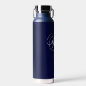 Bouteille D'eau Mariage Groomsman Groomsmen Cadeau Chic Monogramme (Avant)