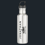 Bouteille D'eau Mariage personnalisé Usher Favoriser Monogramme mo<br><div class="desc">Vos huissiers aimeront ce mariage personnalisé merci cadeau/faveur avec une police de script moderne en noir. Ajoutez son nom ou son monogramme et une autre ligne de texte (date, emplacement du mariage, etc.) Parfait comme un cadeau de remerciement et/ou un souvenir mariage - tendance et élégant, mais simple et classique...</div>