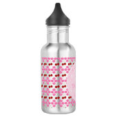 Bouteille D'eau Mariage rose Printemps Cerisiers en fleurs et ceri (Gauche)