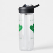 Bouteille D'eau Mariage vert et rose Preppy Pickleball (Gauche)