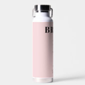 Bouteille D'eau Mariée élégante typographie nom script personnalis (Avant)