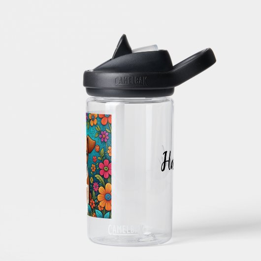 Bouteille D'eau Marionnette mignonne avec Fleurs d'Art folklorique (Gauche)