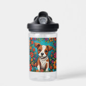 Bouteille D'eau Marionnette mignonne avec Fleurs d'Art folklorique (Avant)