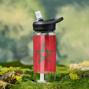 Bouteille D'eau Maroc Drapeau Patriotique Marocaine Fierté Nationa