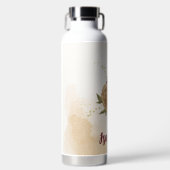 Bouteille D'eau Maroon vert beige or botanique (Avant)