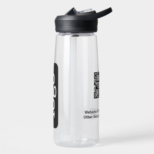 Bouteille D'eau Marque du logo commercial Sideways - Code QR - Tex (Gauche)