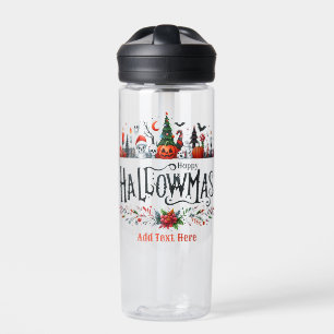 Bouteille D'eau Mashup de Noël d'Halloween