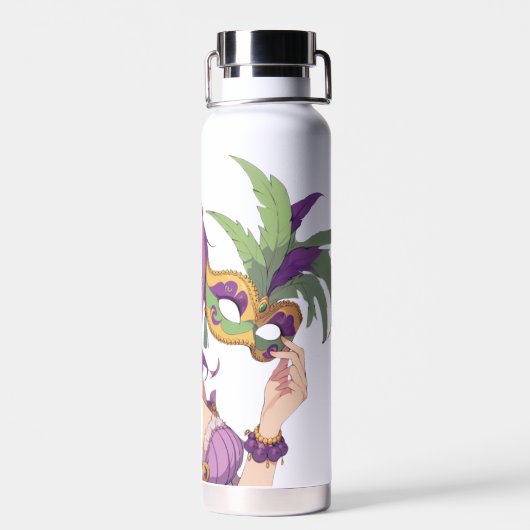 Bouteille D'eau Masque Anime Mardi Gras (Arrière)
