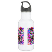 Bouteille D'eau MASQUE JESTER ROUGE NOIR, Monogramme de fête Masqu (Dos)