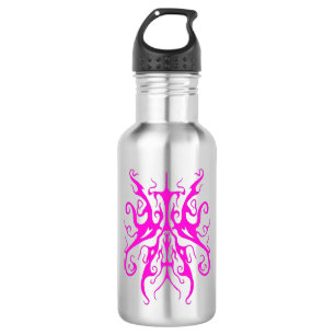 Bouteille D'eau Masque Tribal Rose Élégant Design Abstrait