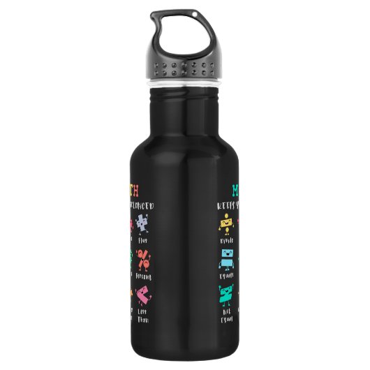 Bouteille D'eau Math keeps you balanced (Dos)