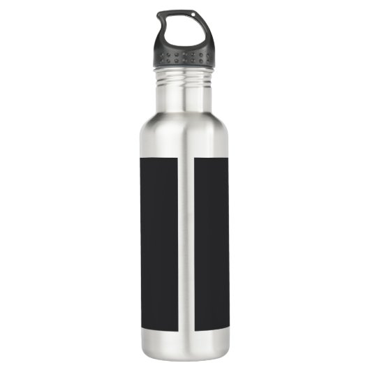 Bouteille D'eau Matte Black Professional Plain Moderne Nom élégant (Dos)