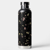 Bouteille D'eau Matte Gold et Rose Gold Flakes Noir (Droite)