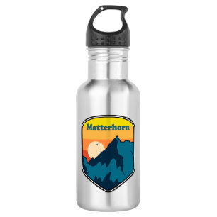 Bouteille D'eau Matterhorn Suisse Italie Lever du soleil