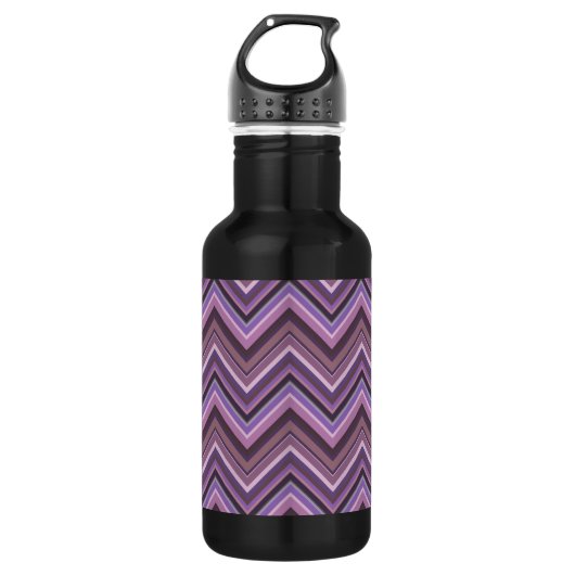 Bouteille D'eau Mauve zigzag stripes (Devant)