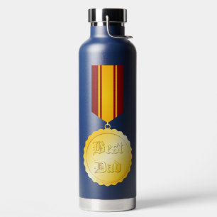 Bouteille D'eau Médaille Broche Meilleur Papa Fête des Pères