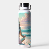 Bouteille D'eau Méditation Harmonie sur la plage (Arrière)