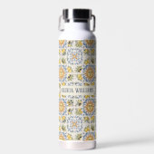 Bouteille D'eau Mediterranean Lemon Tile Italian Coastal Design (Avant)