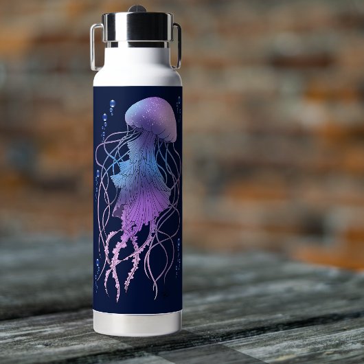 Bouteille D'eau Méduse Éthérée Violet Bleu