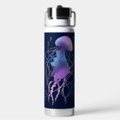 Bouteille D'eau Méduse Éthérée Violet Bleu (Arrière)
