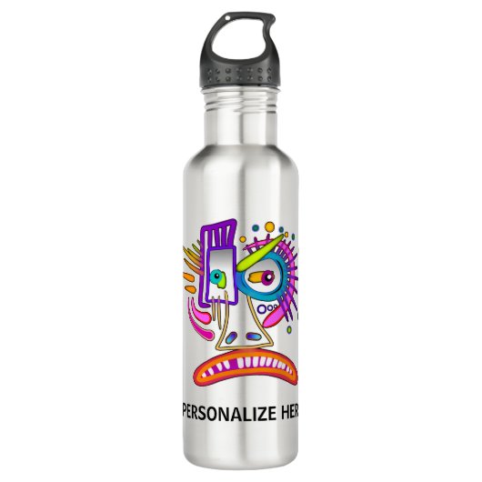 BOUTEILLE D'EAU MÉÉMOGIE EMOJI DE TRIBAL FROWNIE (Devant)