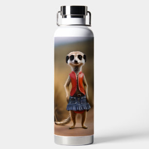 Bouteille D'eau Meerkat Adolescent En Jupe Et Veste,