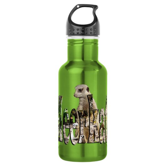 Bouteille D'eau Meerkat : Une ombre de fureur derrière le nom (Devant)