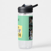 Bouteille D'eau Meilleur chat maman 4 photo nom vert jaune (Gauche)