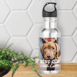Bouteille D'eau Meilleur Chien Papa Jamais Moderne Personnalisé An<br><div class="desc">Ce design simple et classique est composé de typographie serif et d'ajouter une photo personnalisée</div>