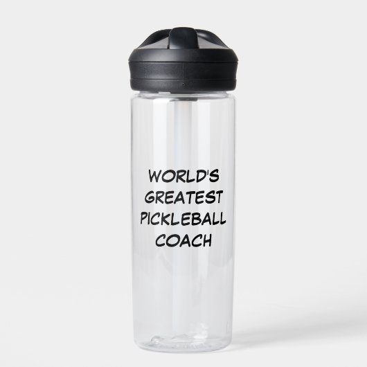 Bouteille D'eau Meilleur entraîneur de pickleball au monde (Extérieur)