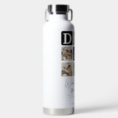 Bouteille D'eau Meilleur papa du monde Grille Multiphoto moderne (Avant)