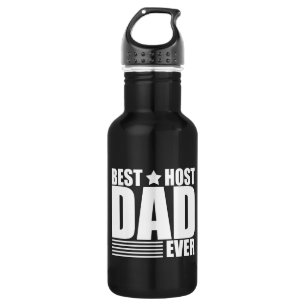 Bouteille D'eau Meilleur papa hôte jamais heureux fête des pères i
