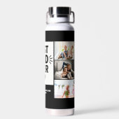 Bouteille D'eau Meilleur papa jamais personnalisé 6 photo Collage (Arrière)