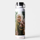 Bouteille D'eau Meilleur papa Jamais photo moderne Collage (Arrière)