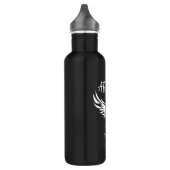 Bouteille D'eau Meilleur Procureur Phoenix Monogramme initial noir (Gauche)
