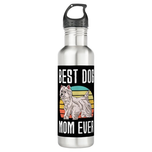 Bouteille D'eau Meilleure maman chien Ever West Highland White Ter (Devant)
