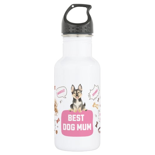 Bouteille D'eau Meilleure maman de chien (Devant)