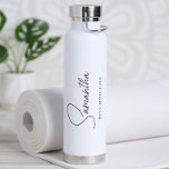 Bouteille D'eau Meilleure maman minimaliste jamais<br><div class="desc">Vous cherchez un cadeau mignon, simple et moderne pour votre maman? Cette bouteille d'eau personnalisée minimaliste "Best Mom Ever" est un cadeau pratique qu'elle peut utiliser tous les jours! Tout le texte, y compris le titre et les noms, peut être modifié. Vous pouvez modifier le titre pour répondre à vos...</div>