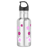 Bouteille D'eau Meilleure maman rose moderne jamais mignonne fleur (Dos)