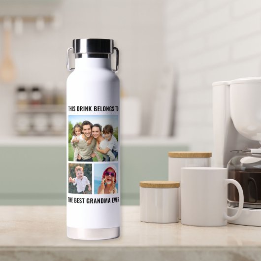 Bouteille D'eau Meilleure photo de grand-mère jamais 3