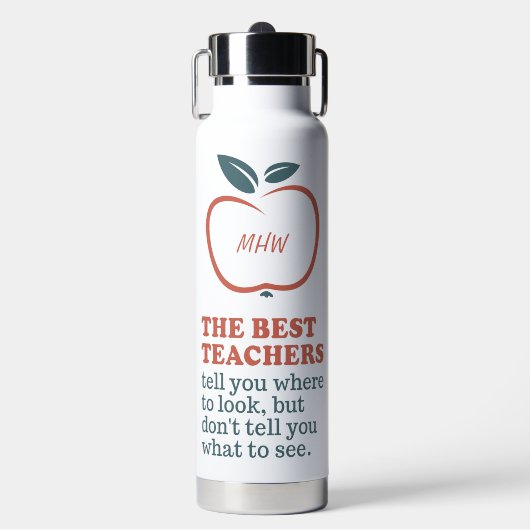 Bouteille D'eau MEILLEURS ENSEIGNANTS monogramme personnalisé (Salle de sport)