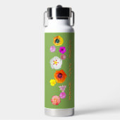 Bouteille d'eau mélange de fleurs vert vibrant (Salle de sport)